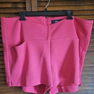 TORRID 20 Hot Pink Dress Shorts High Rise Stretch Zipper Back